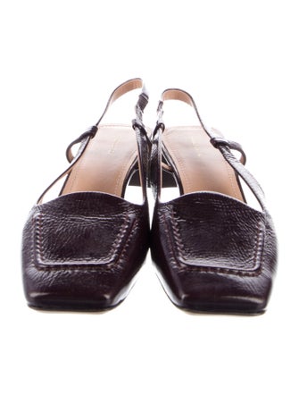 Mansur Gavriel Patent Leather Slingback Pumps