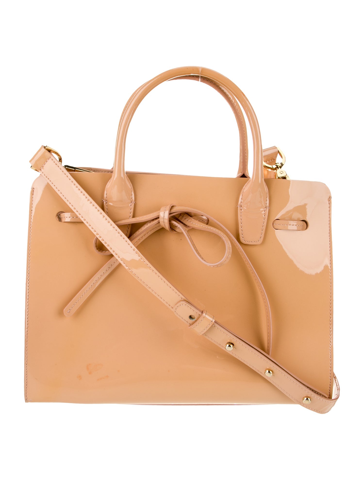 Mansur Gavriel Patent Leather Top Handle Bag