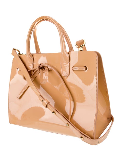 Mansur Gavriel Patent Leather Top Handle Bag