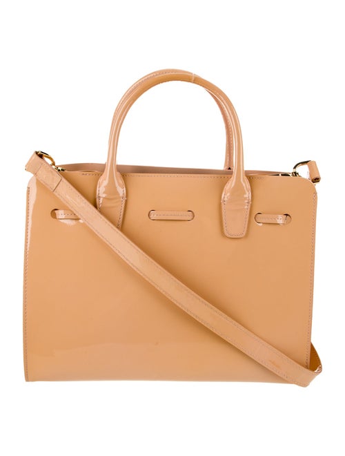 Mansur Gavriel Patent Leather Top Handle Bag