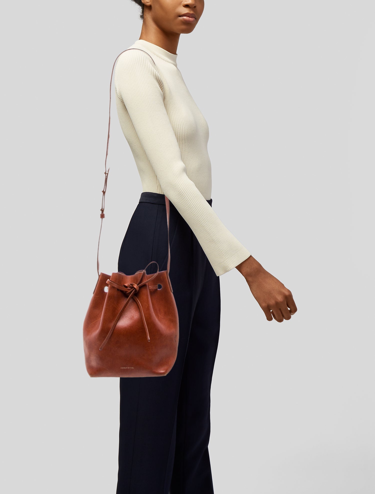 Mansur Gavriel Leather Bucket Bag