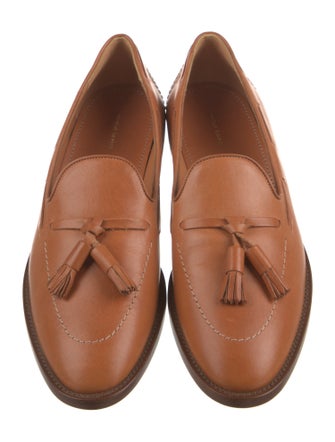 Mansur Gavriel Leather Tassel Accents Loafers