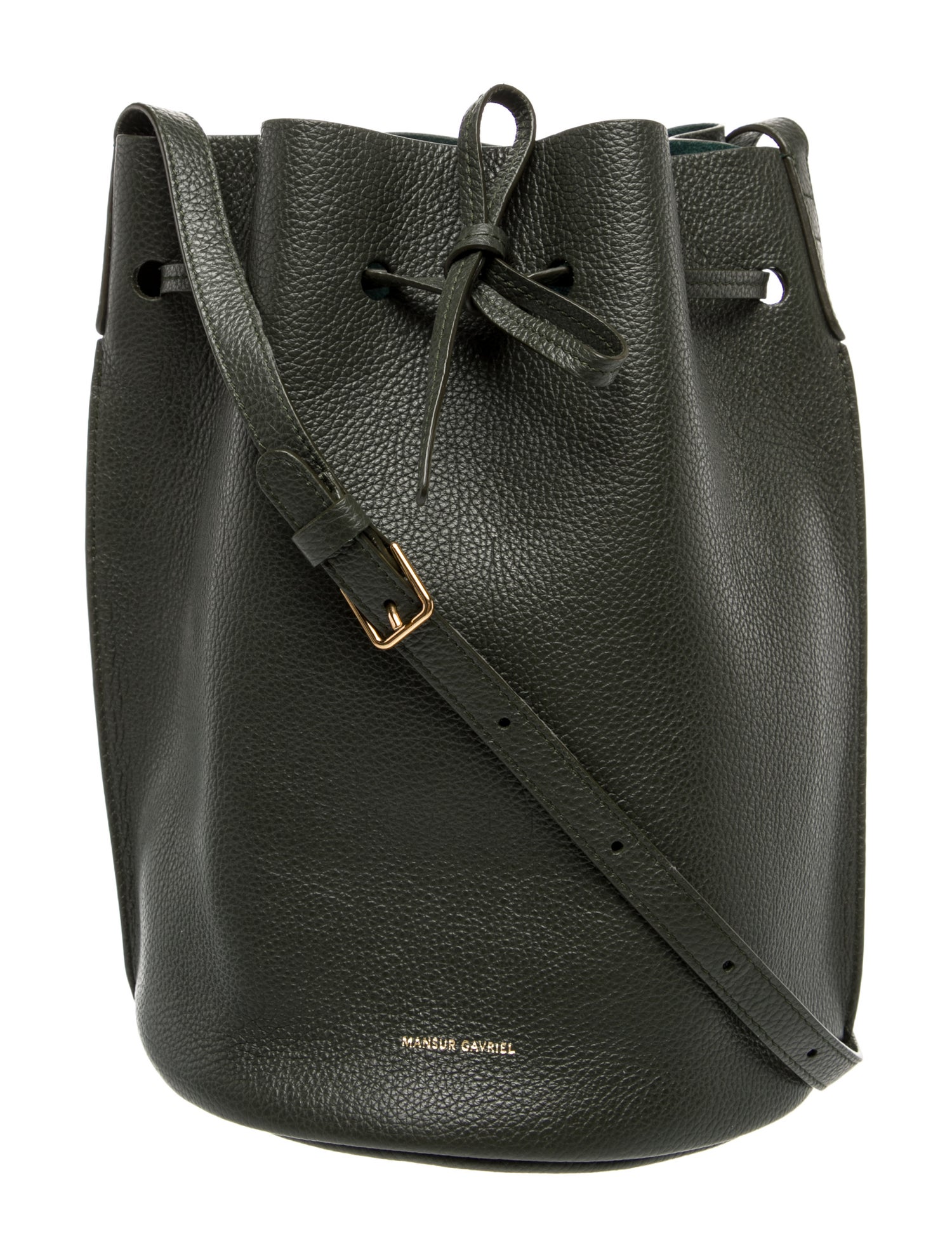 Mansur Gavriel Saffiano Leather Bucket Bag