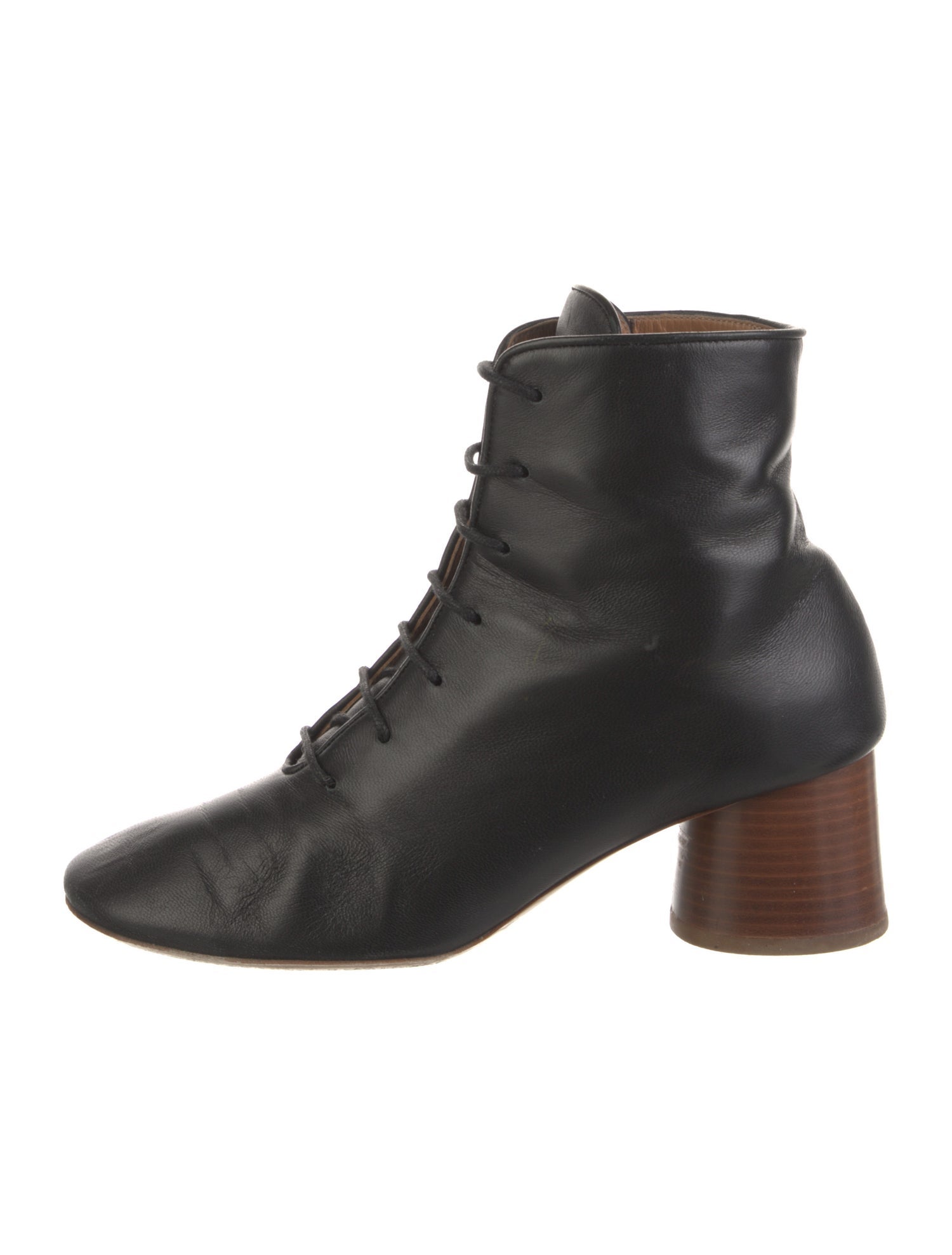 Mansur Gavriel Leather Lace-Up Boots