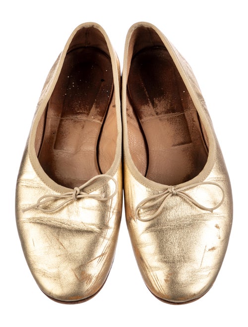 Mansur Gavriel Leather Bow Accents Ballet Flats