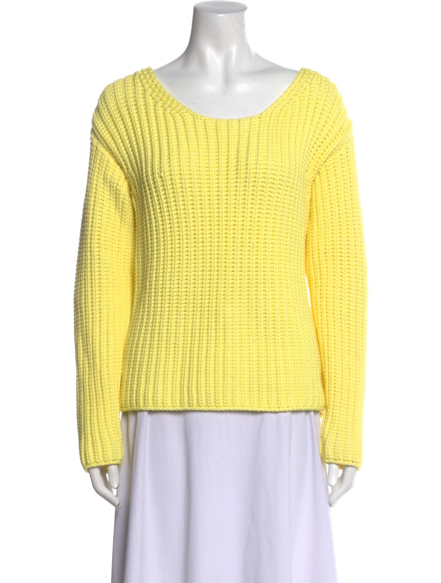 Mansur Gavriel Scoop Neck Long Sleeve Top