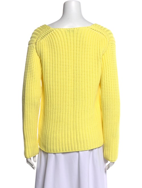 Mansur Gavriel Scoop Neck Long Sleeve Top