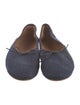 Mansur Gavriel Denim Bow Accents Ballet Flats