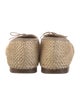 Mansur Gavriel Raffia Bow Accents Ballet Flats