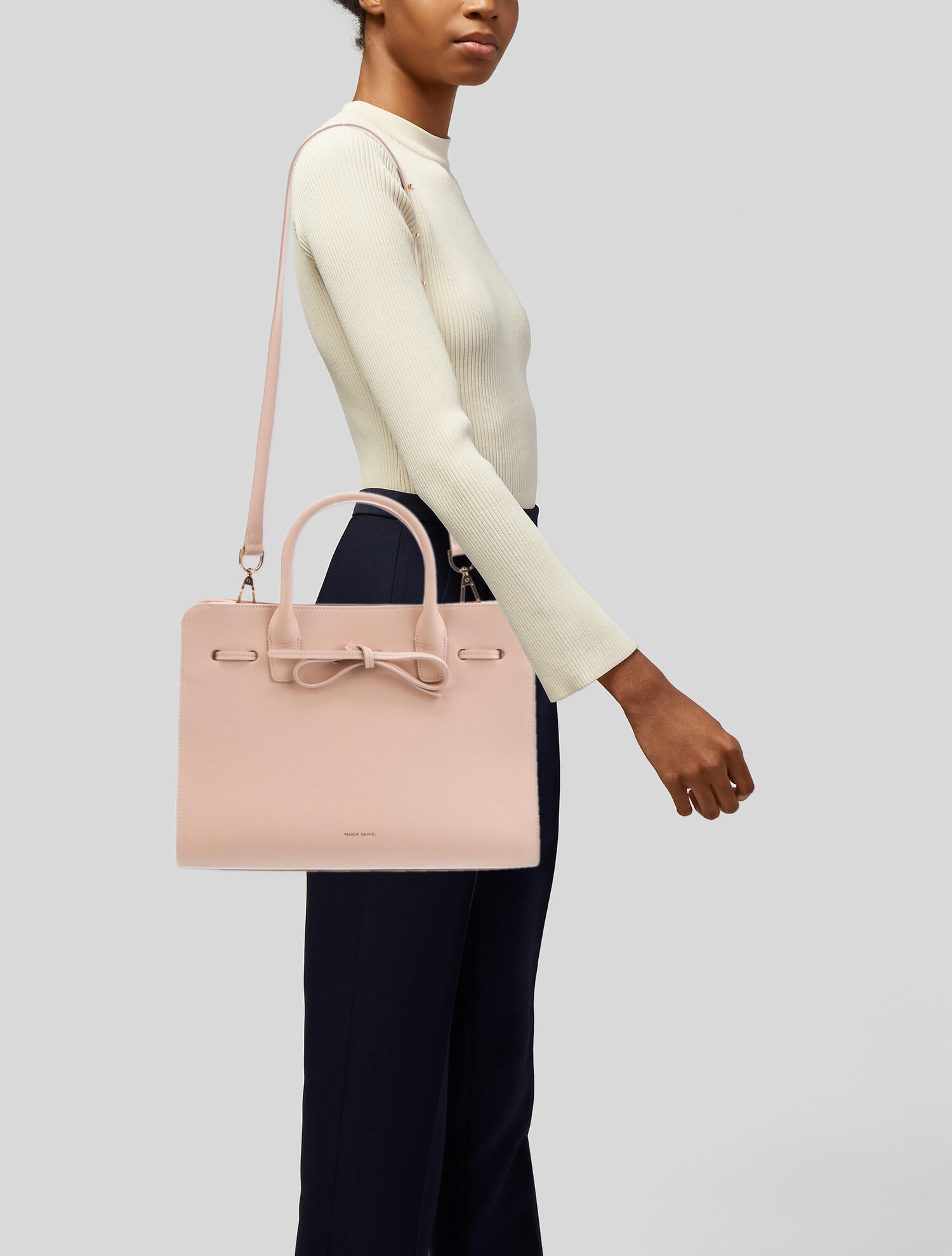 Mansur Gavriel Leather Top Handle Bag