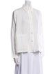 Mansur Gavriel Linen Long Sleeve Button-Up Top