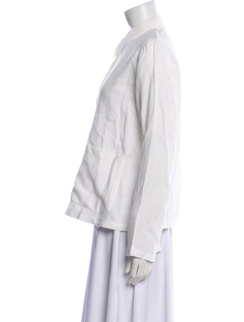 Mansur Gavriel Linen Long Sleeve Button-Up Top