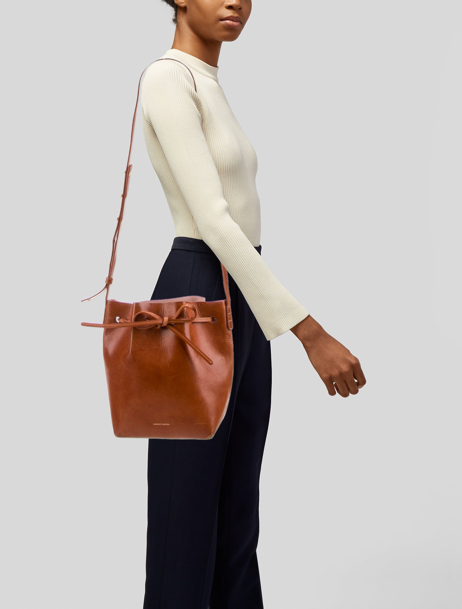 Mansur Gavriel Leather Bucket Bag