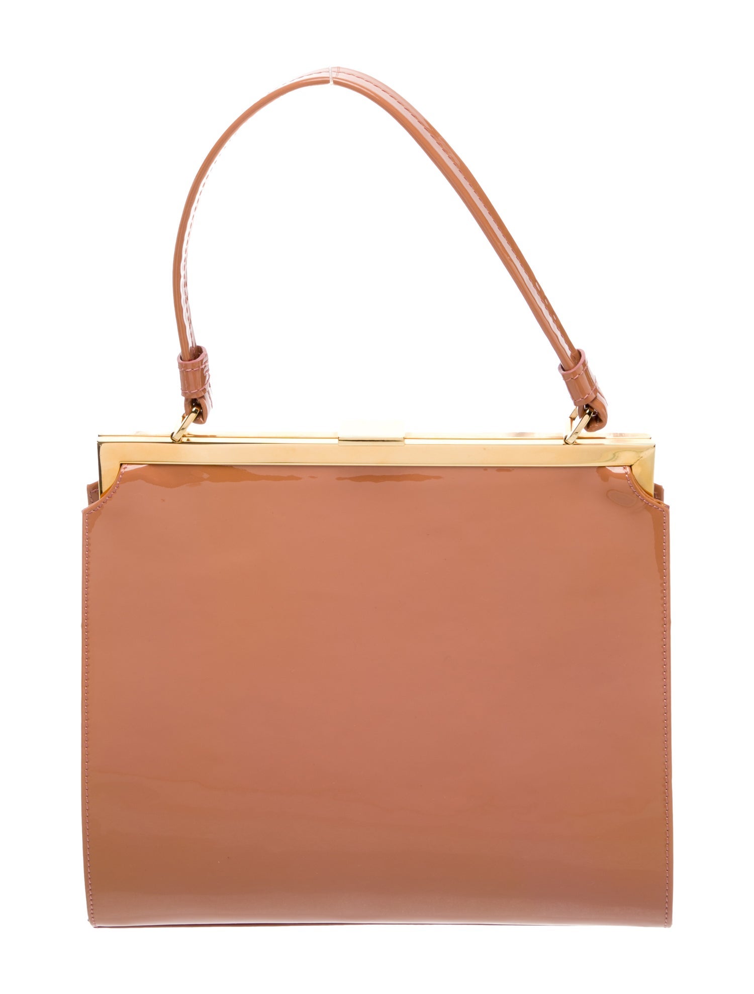Mansur Gavriel Patent Leather Top Handle Bag