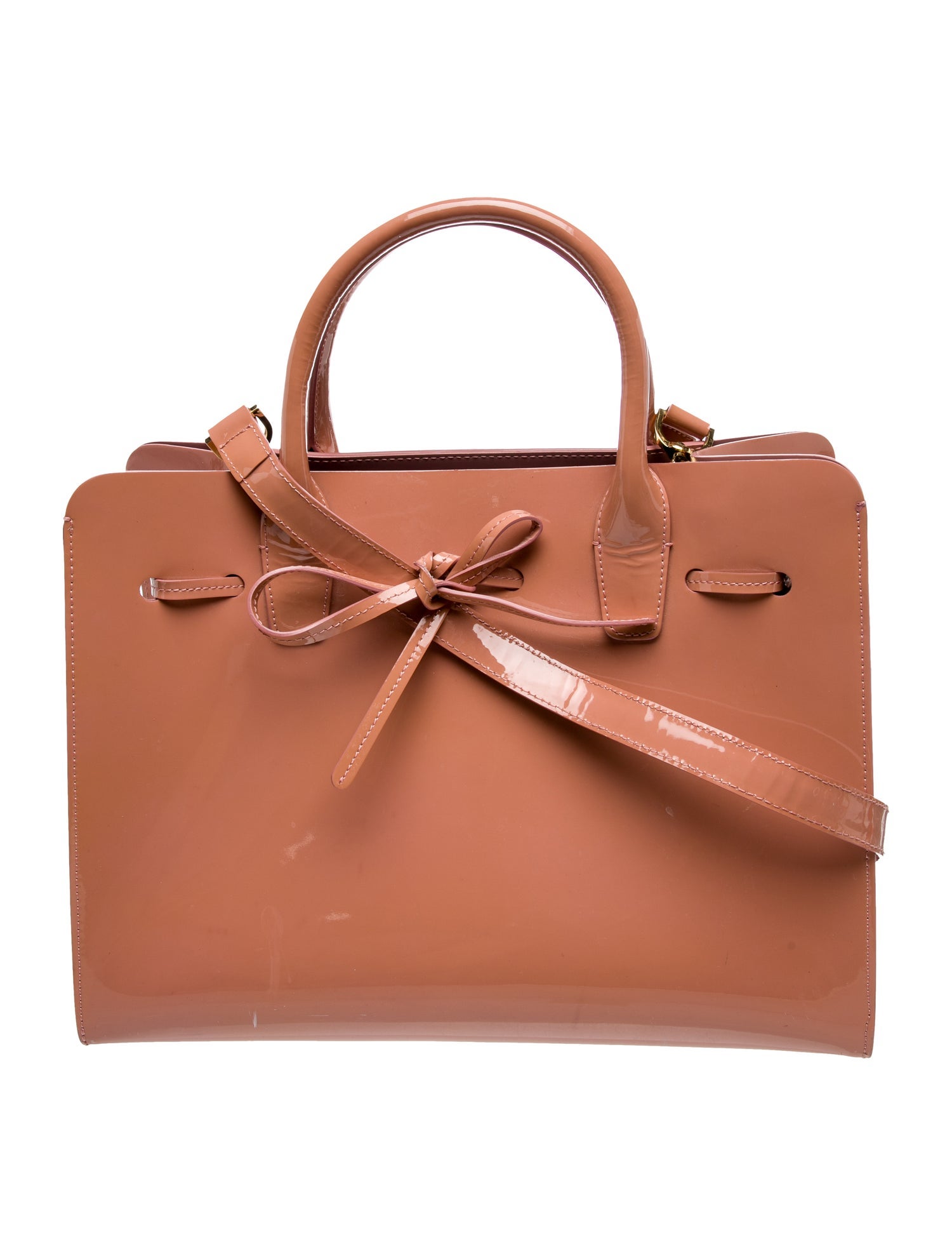 Mansur Gavriel Patent Leather Top Handle Bag