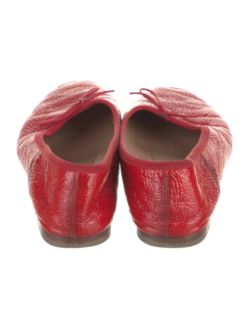 Mansur Gavriel Patent Leather Bow Accents Ballet Flats