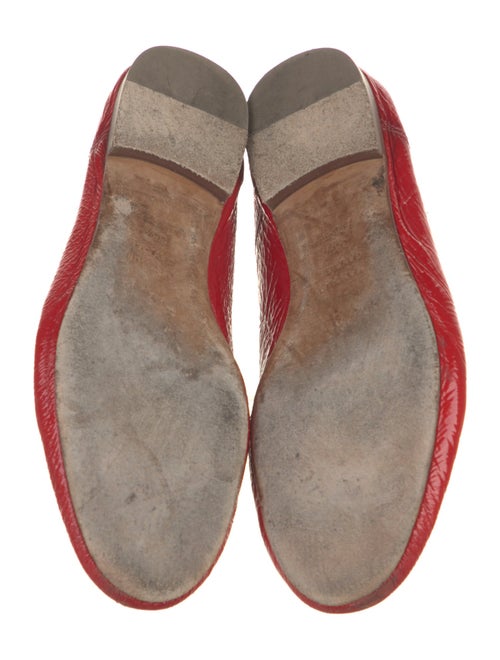 Mansur Gavriel Patent Leather Bow Accents Ballet Flats