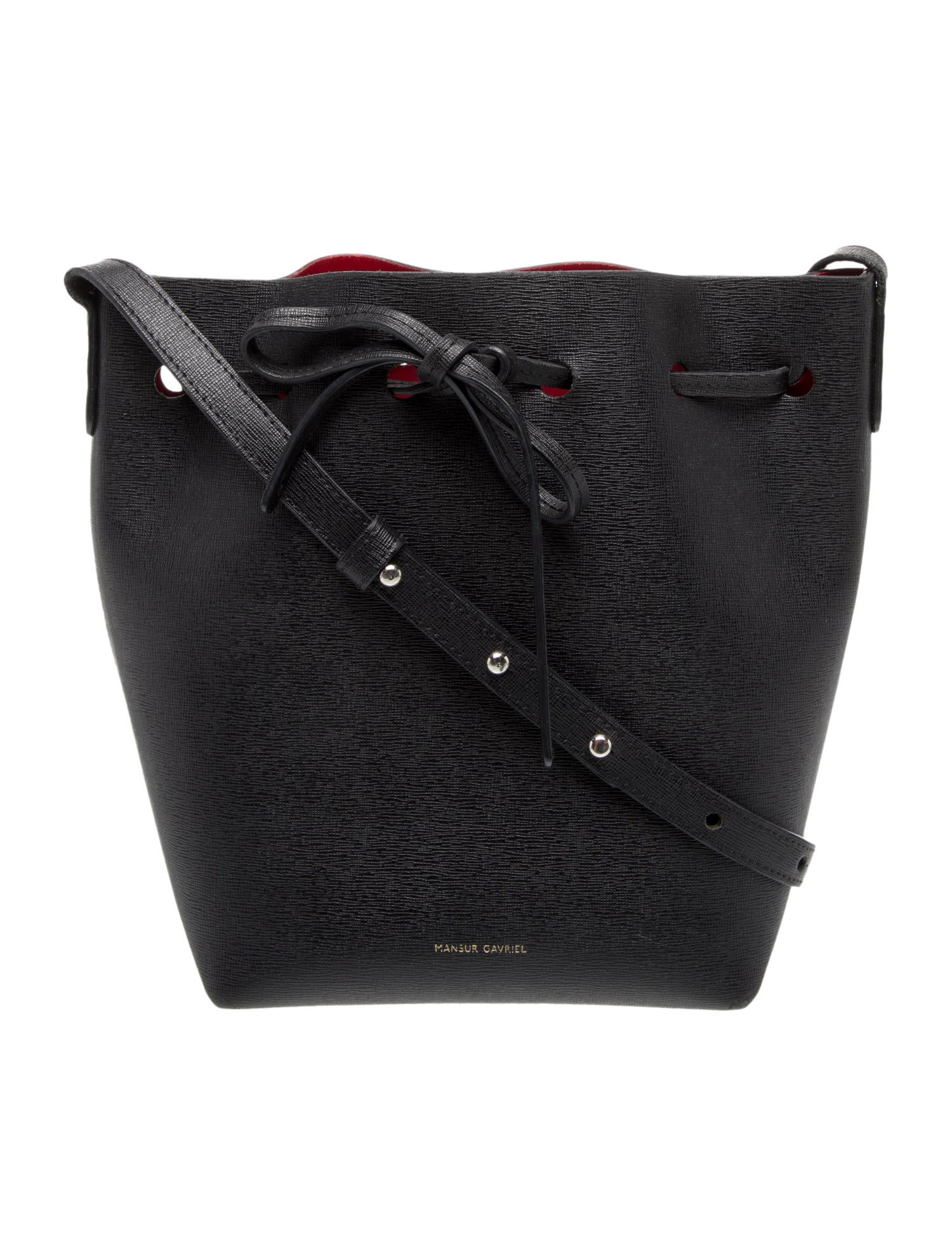 Mansur Gavriel Saffiano Leather Bucket Bag