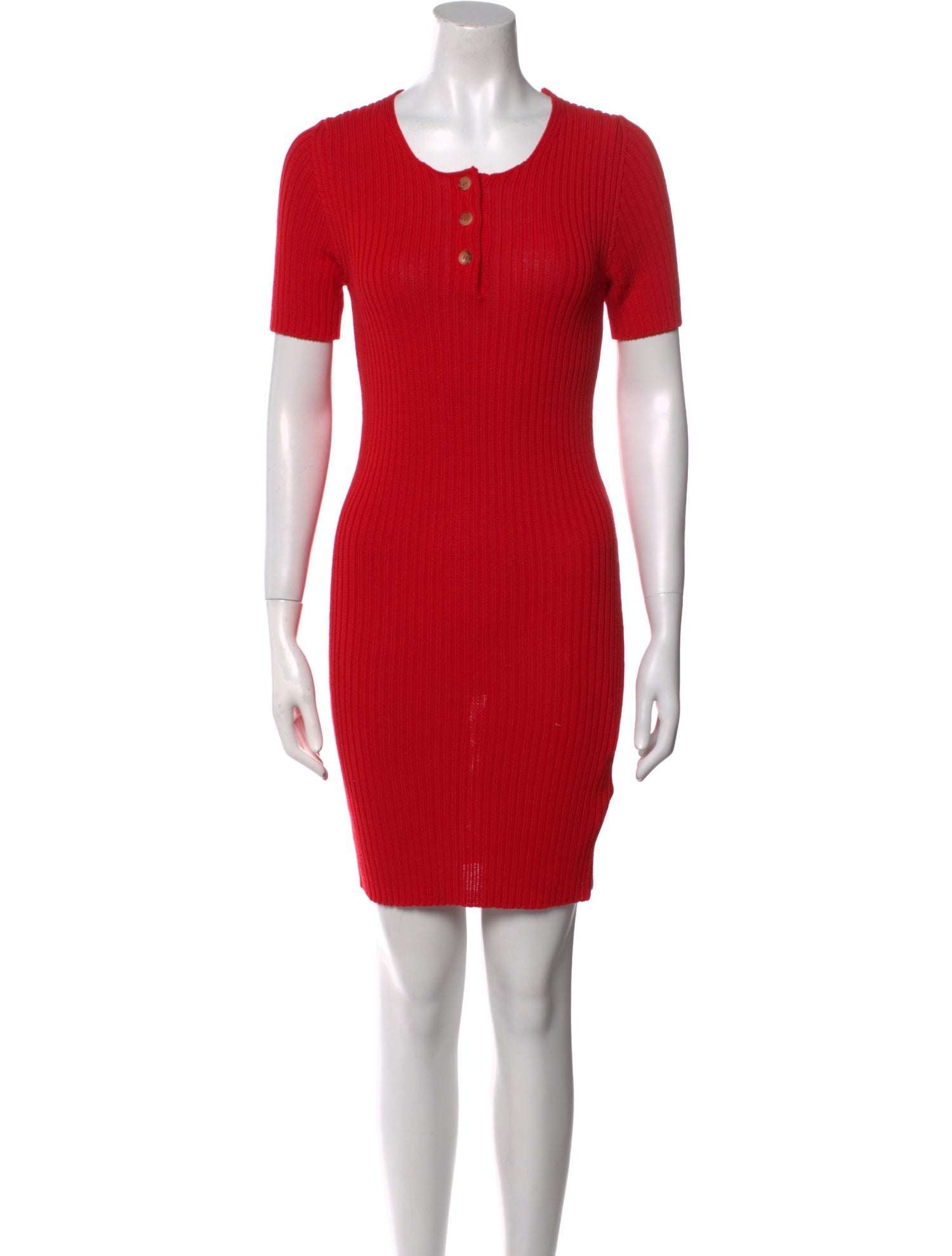 Mansur Gavriel Scoop Neck Knee-Length Dress