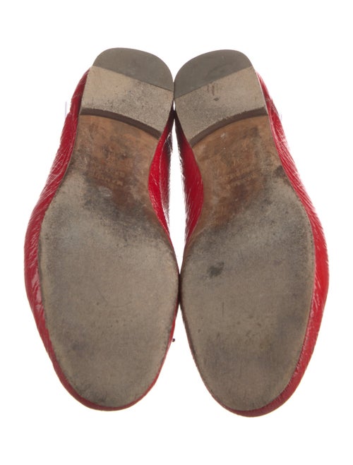 Mansur Gavriel Patent Leather Bow Accents Ballet Flats