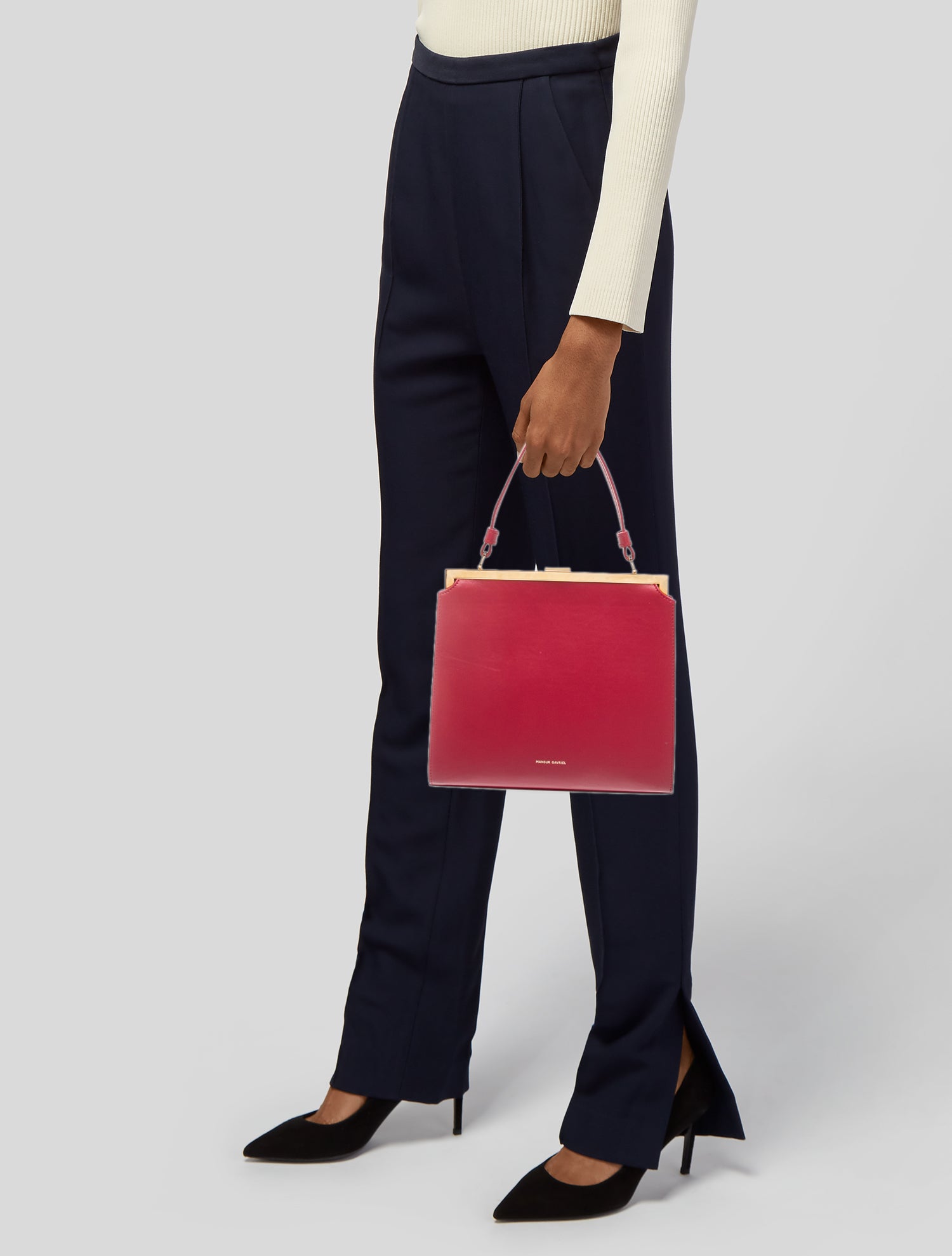 Mansur Gavriel Leather Top Handle Bag