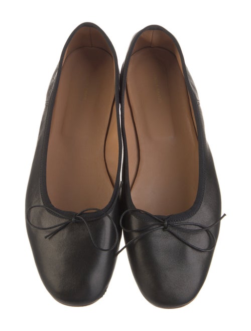 Mansur Gavriel Leather Bow Accents Ballet Flats
