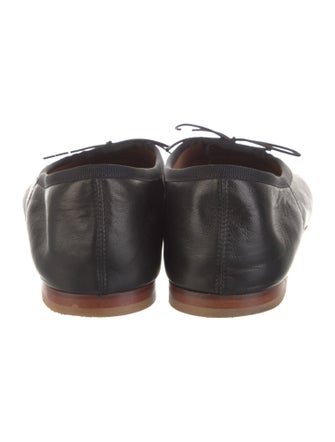 Mansur Gavriel Leather Bow Accents Ballet Flats
