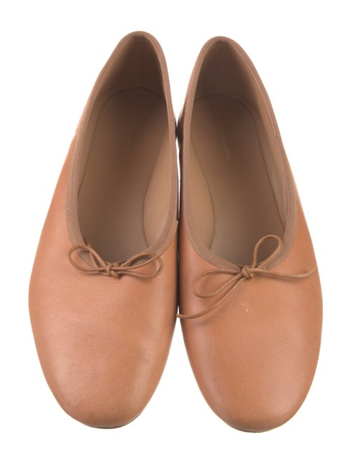 Mansur Gavriel Leather Bow Accents Ballet Flats