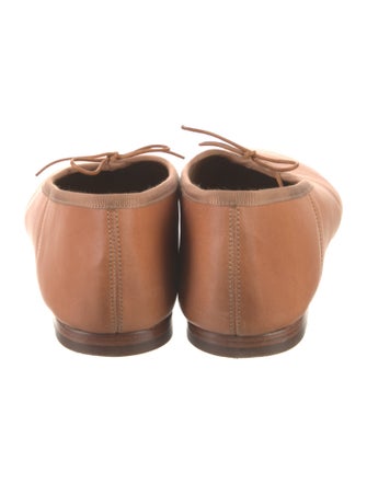 Mansur Gavriel Leather Bow Accents Ballet Flats