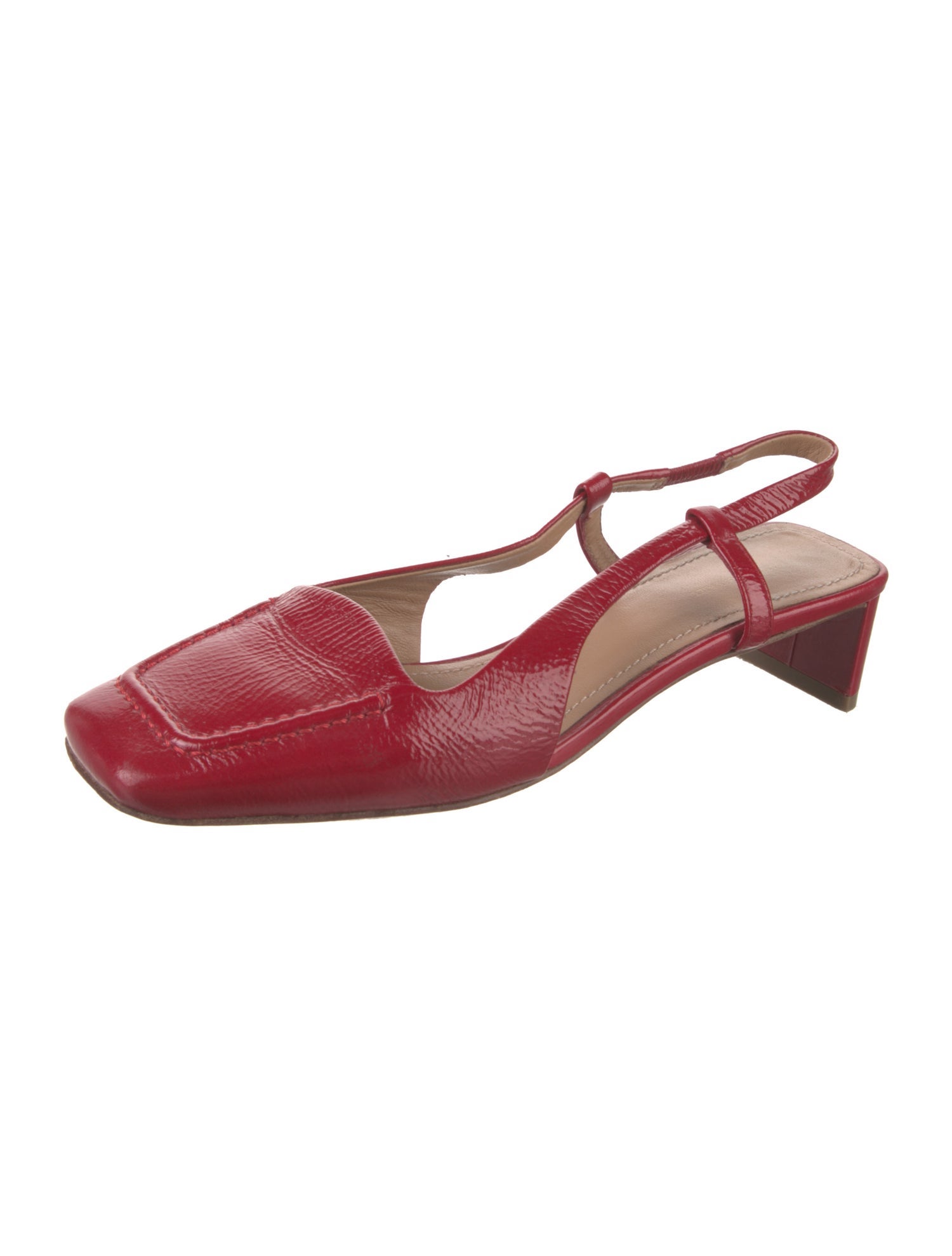 Mansur Gavriel Patent Leather Slingback Pumps