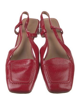 Mansur Gavriel Patent Leather Slingback Pumps