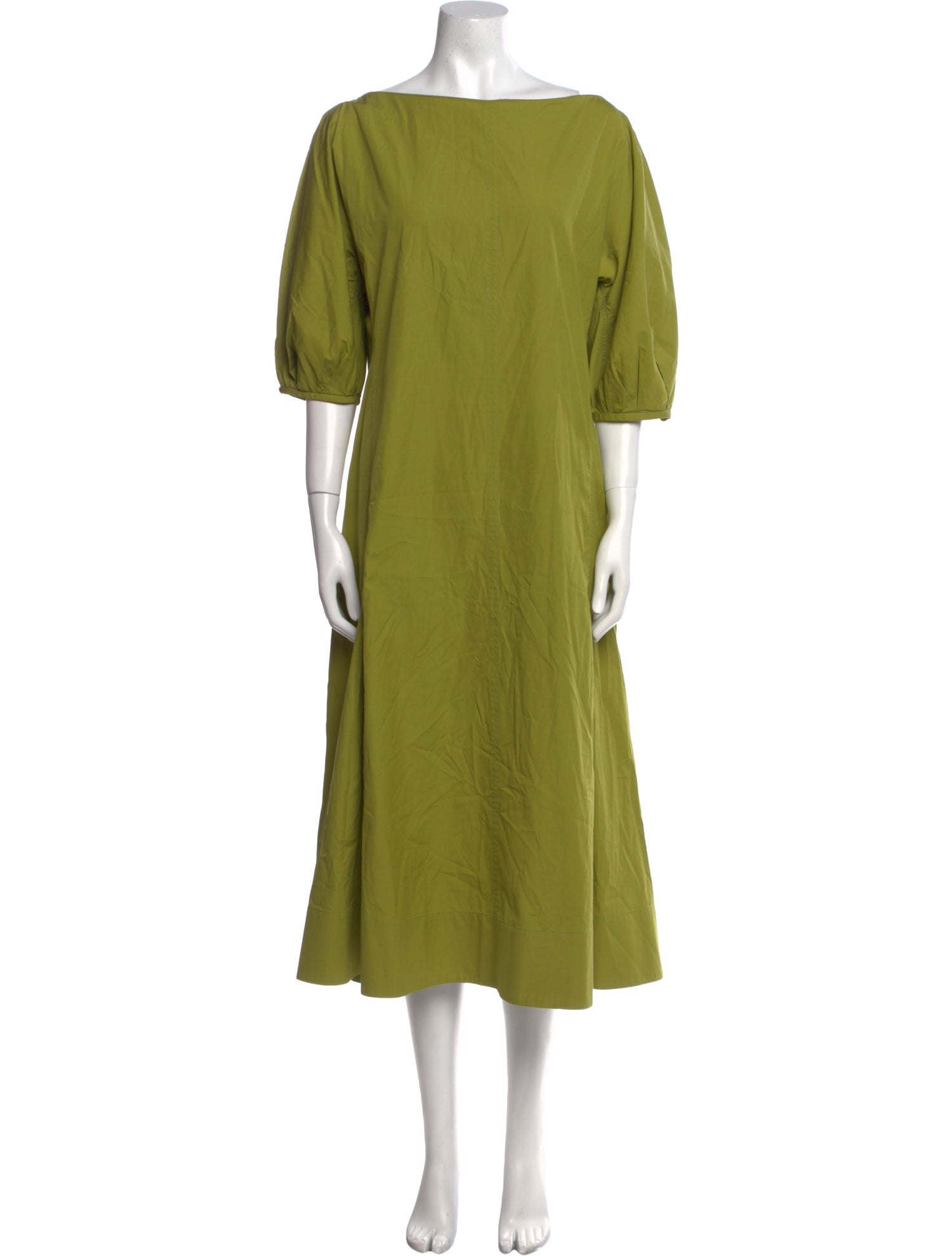 Mansur Gavriel Bateau Neckline Long Dress