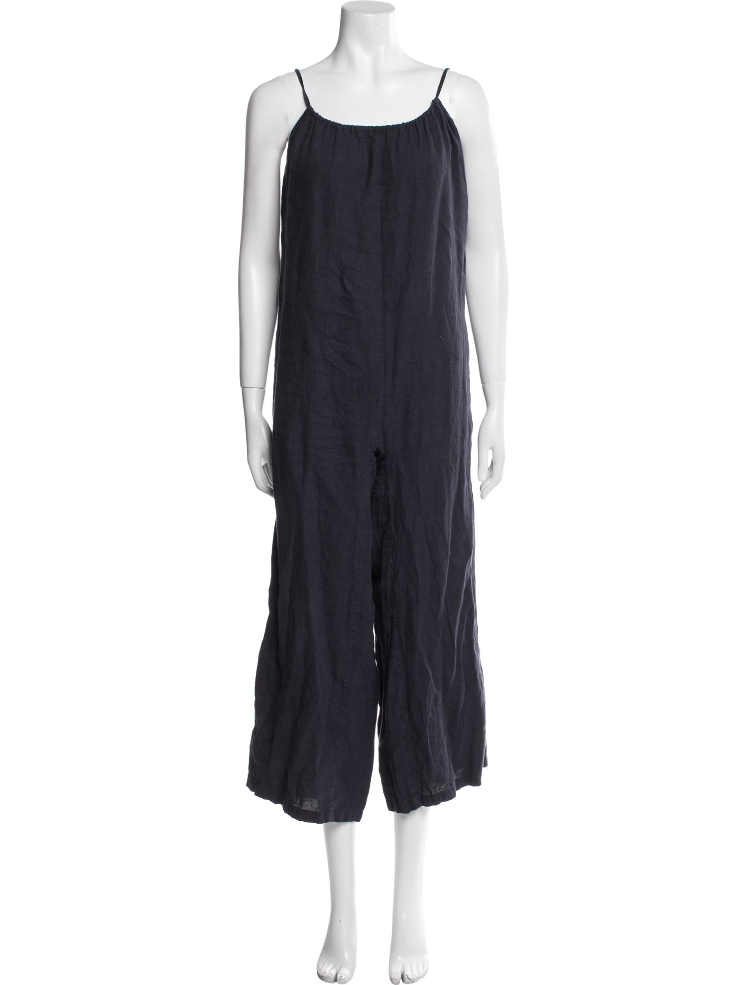 Mansur Gavriel Linen Scoop Neck Jumpsuit