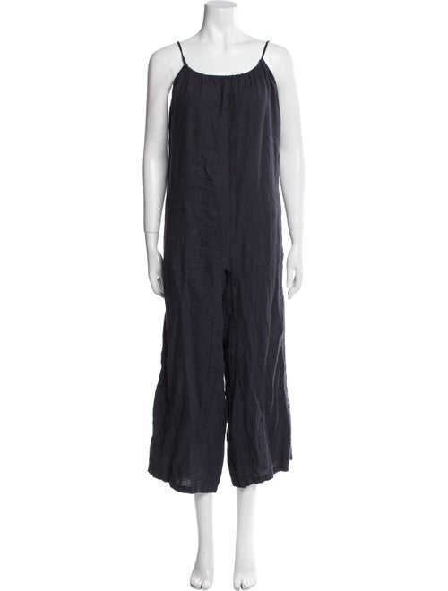 Mansur Gavriel Linen Scoop Neck Jumpsuit