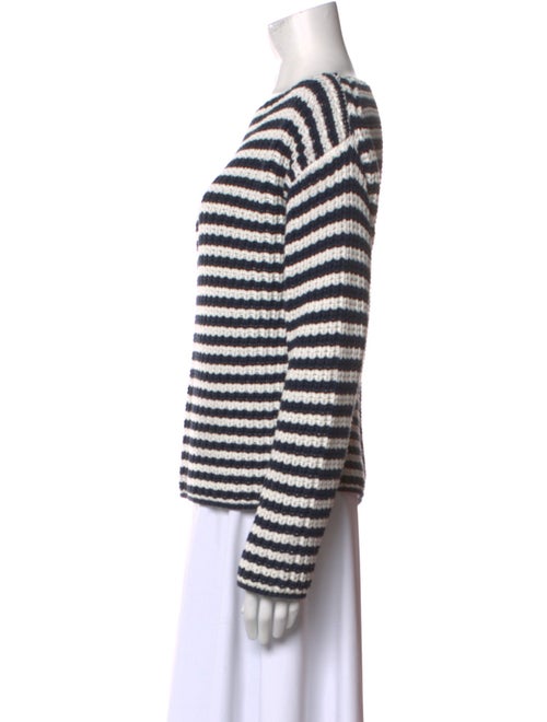 Mansur Gavriel Striped Bateau Neckline Sweater