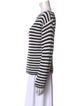 Mansur Gavriel Striped Bateau Neckline Sweater