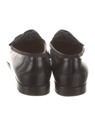 Mansur Gavriel Patent Leather Bow Accents Loafers