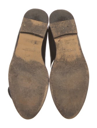 Mansur Gavriel Patent Leather Bow Accents Loafers