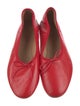 Mansur Gavriel Leather Bow Accents Ballet Flats