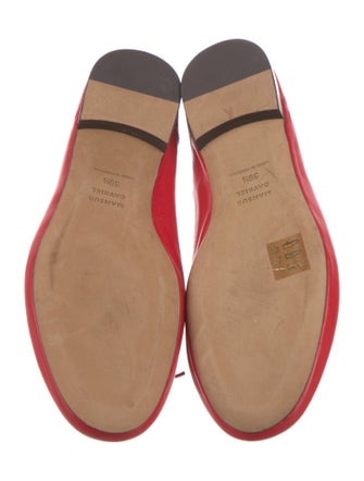 Mansur Gavriel Leather Bow Accents Ballet Flats
