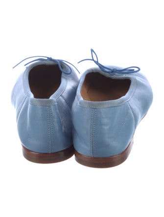 Mansur Gavriel Leather Bow Accents Ballet Flats