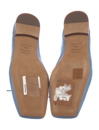 Mansur Gavriel Leather Bow Accents Ballet Flats