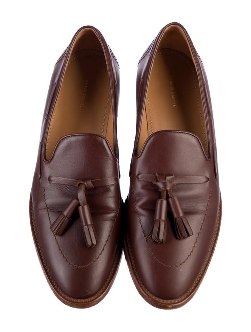 Mansur Gavriel Leather Tassel Accents Loafers
