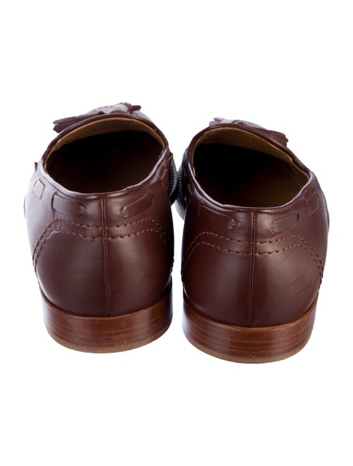 Mansur Gavriel Leather Tassel Accents Loafers