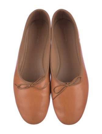 Mansur Gavriel Leather Bow Accents Ballet Flats