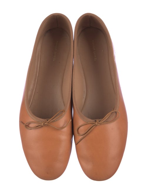 Mansur Gavriel Leather Bow Accents Ballet Flats