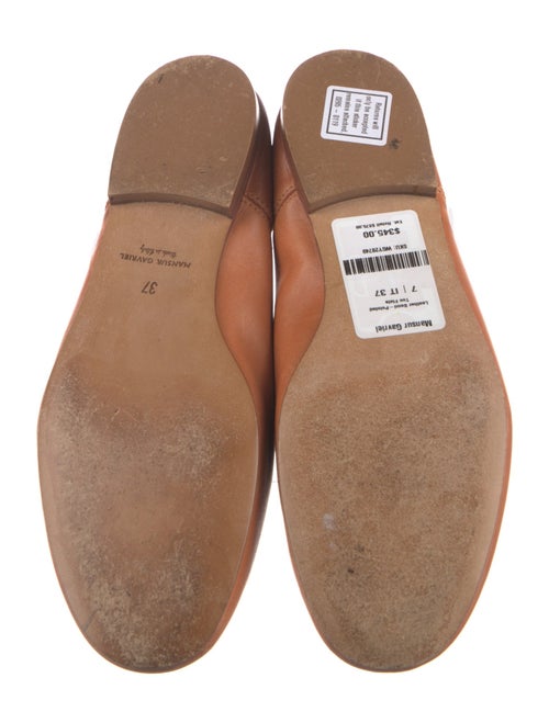 Mansur Gavriel Leather Bow Accents Ballet Flats