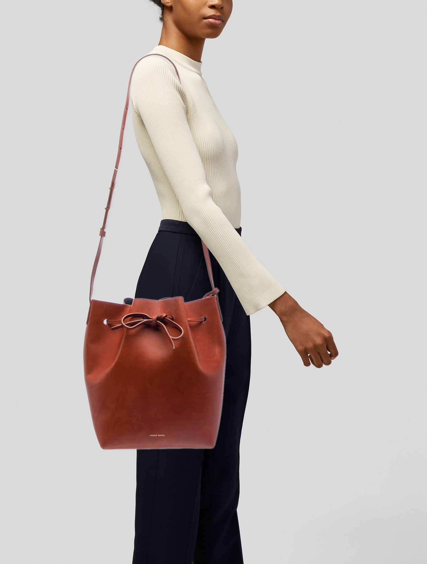 Mansur Gavriel Leather Bucket Bag