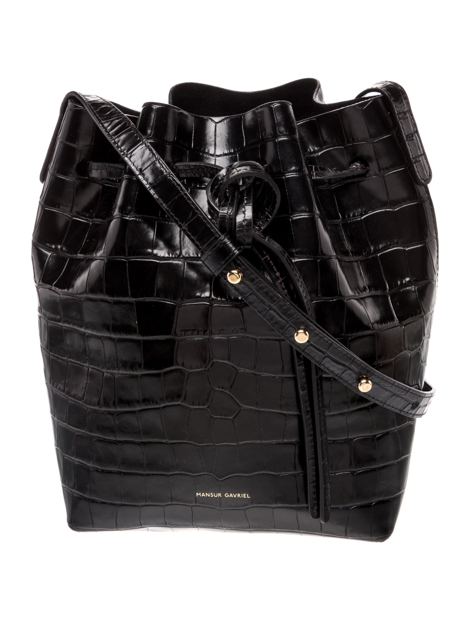 Mansur Gavriel Embossed Leather Shoulder Bag