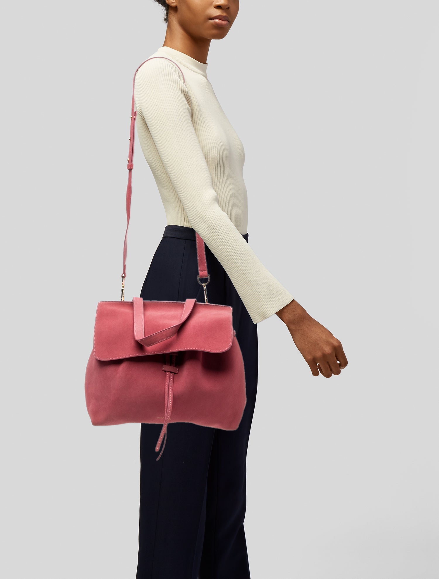 Mansur Gavriel Suede Top Handle Bag